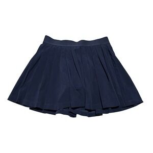 Athleta Girl Lined Ruffled Skirt Skort Navy Blue Size XS 21 x 11